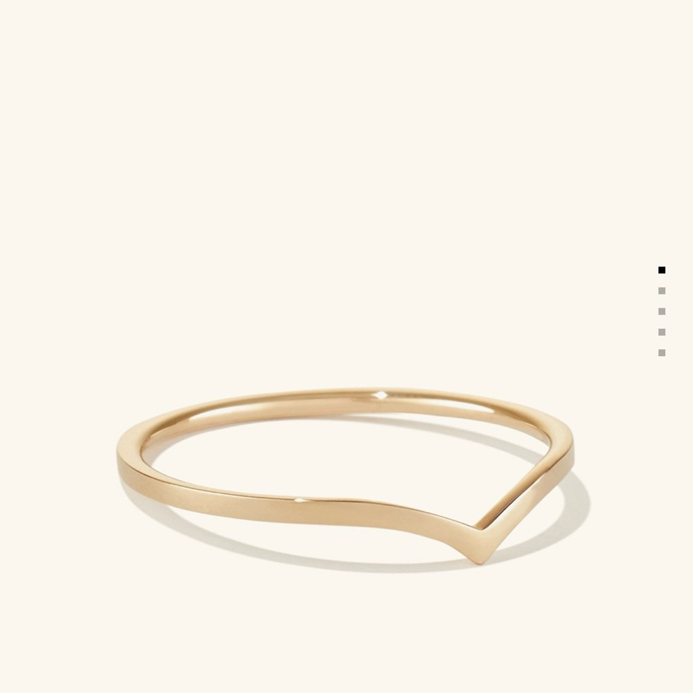 14K MEJURI GOLD WISHBONE RING - Picture 4 of 6